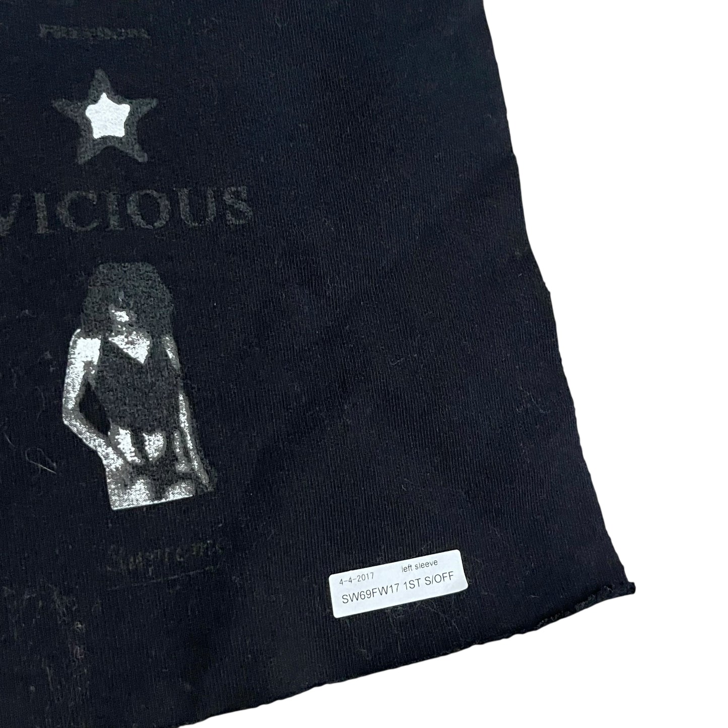 Supreme Menace Test Print Fabric Swatch (Black)