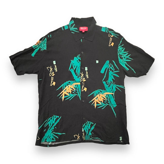 Supreme Bamboo Rayon Shirt - Black / Green (Medium)