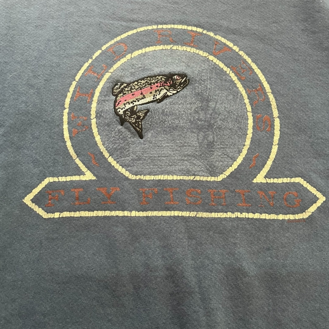 VINTAGE Wild Rivers Fly Fishing Crewneck Sweatshirt (Large)