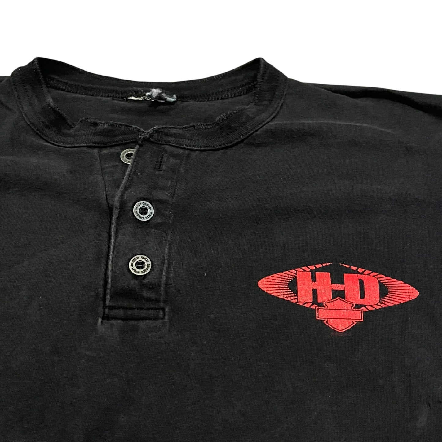 VINTAGE Harley Davidson Henley Shirt (Large)