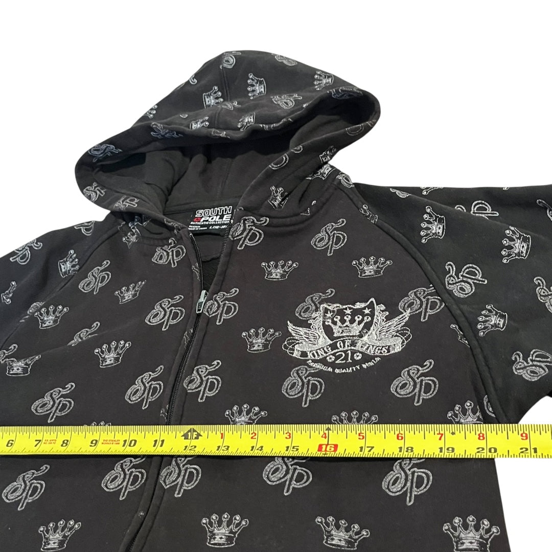 VINTAGE South Pole AOP Full Zip Hoodie (Large)