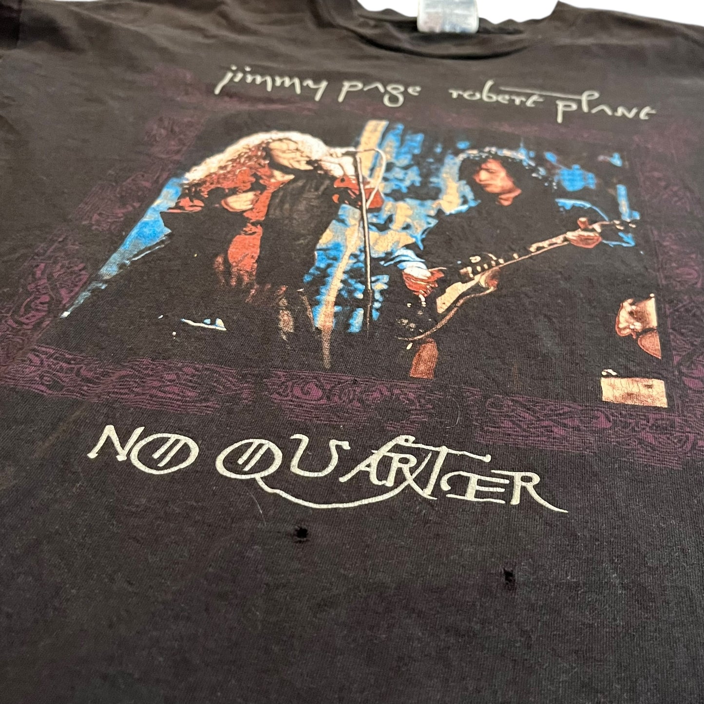 VINTAGE 1995 Robert Plant Jimmy Page No Quarter T Shirt (XL)