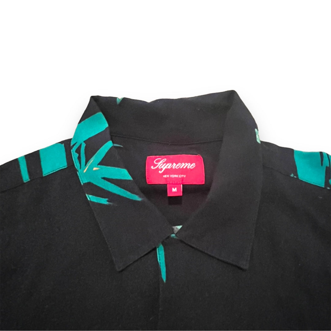 Supreme Bamboo Rayon Shirt - Black / Green (Medium)