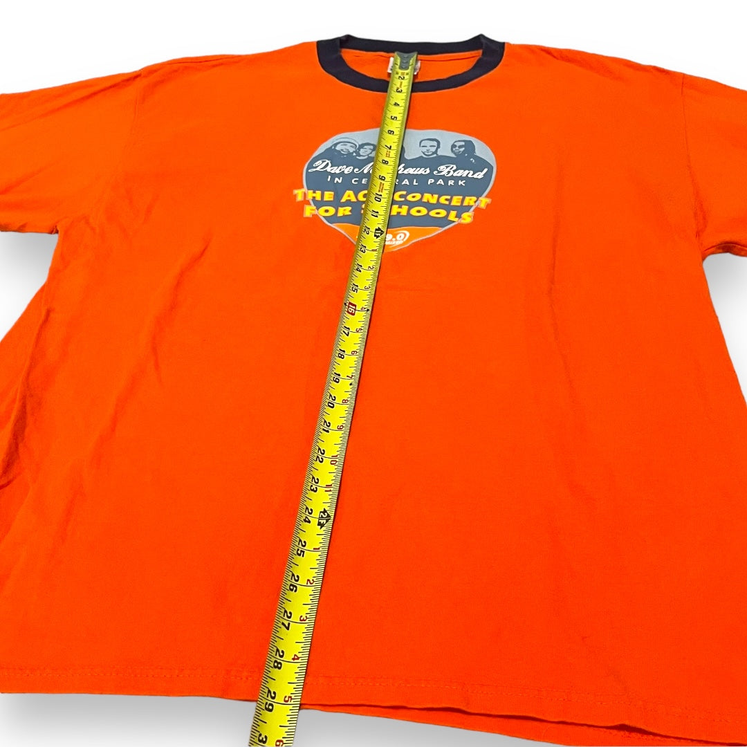 VINTAGE Dave Matthews Band AOL 2003 Ringer T-Shirt - Orange (XL)