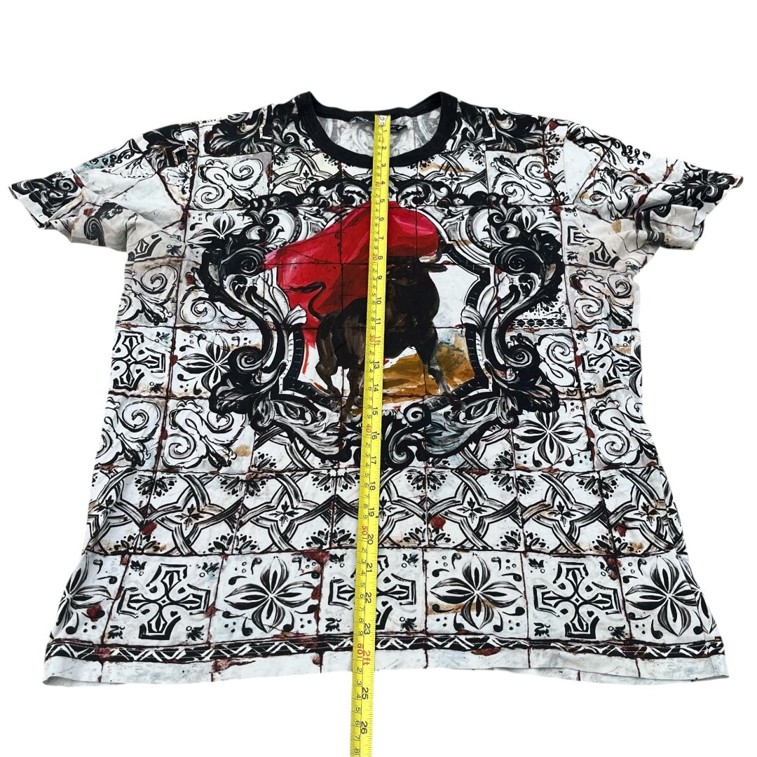 Dolce & Gabbana All Over Print Bull T Shirt (size 50 / Medium)