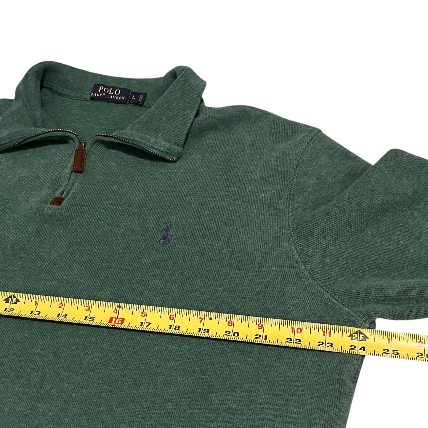 Polo Ralph Lauren Quarter Zip Pullover - Green (Large)