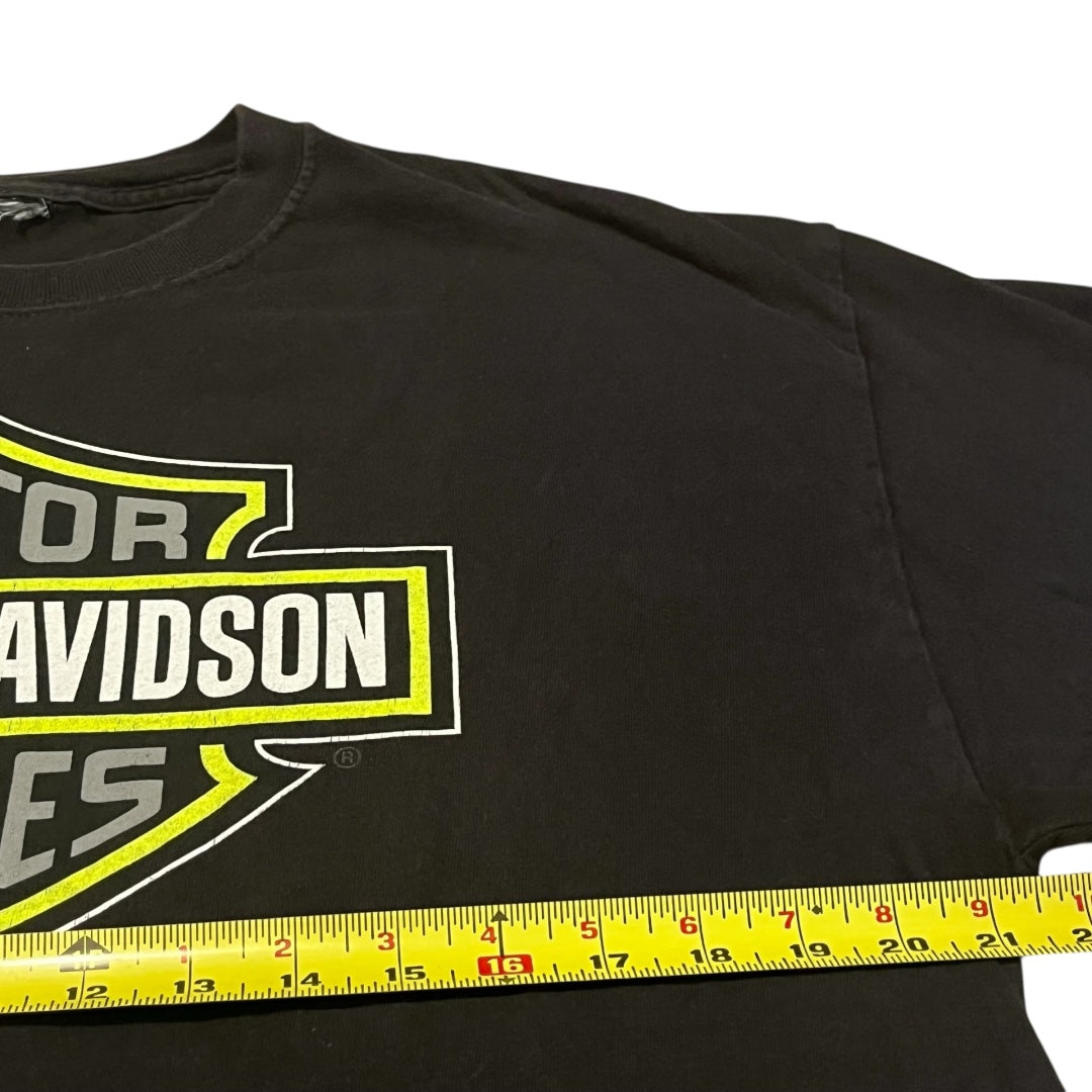 VINTAGE-ish Harley Davidson Neon Logo T Shirt (Large)