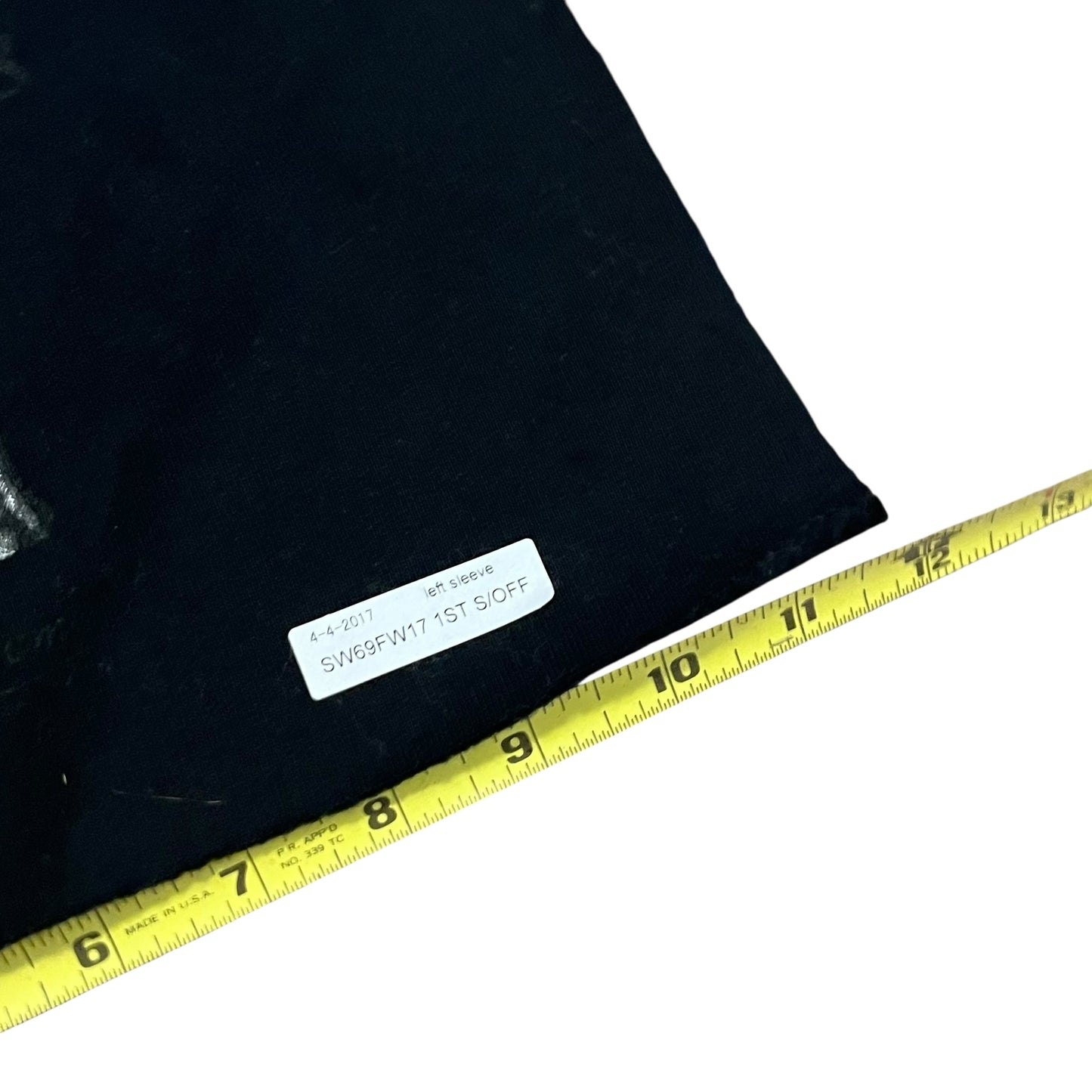 Supreme Menace Test Print Fabric Swatch (Black)