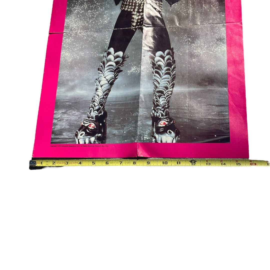 VINTAGE 1979 Gene Simmons KISS Scholastic Magazine Poster (16x21)