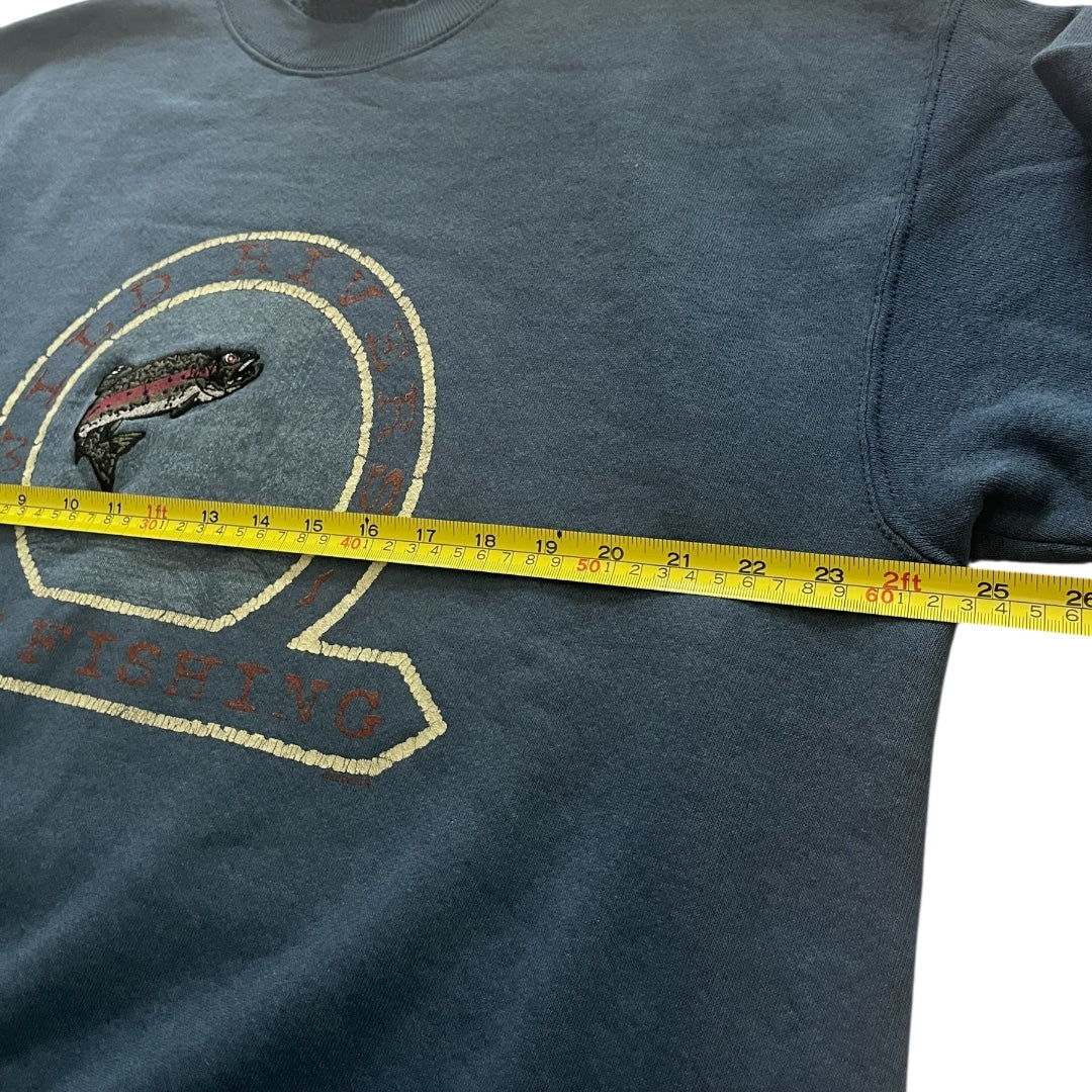 VINTAGE Wild Rivers Fly Fishing Crewneck Sweatshirt (Large)