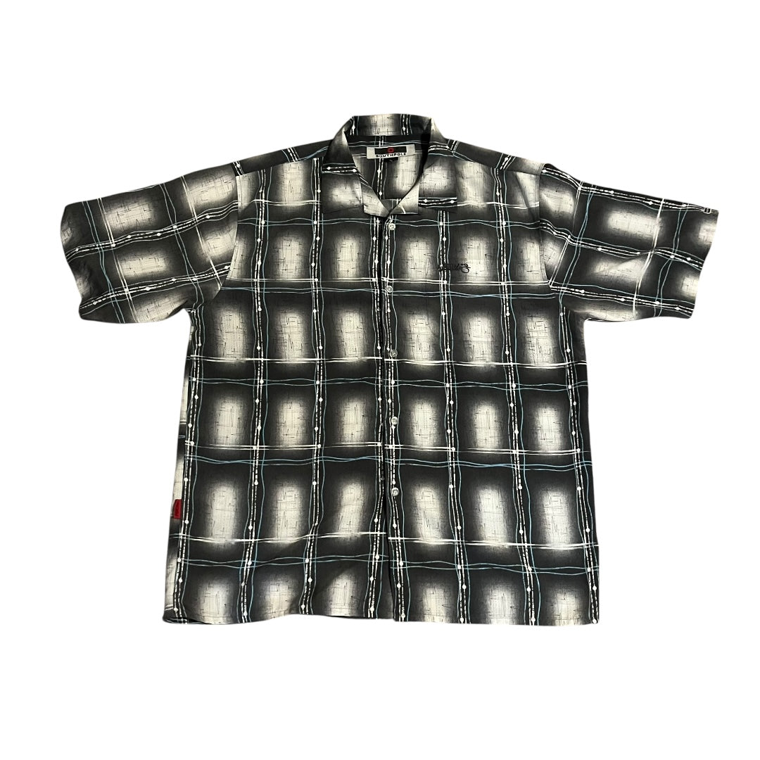 VINTAGE South Pole Shadow Plaid Button Up Shirt (XL)