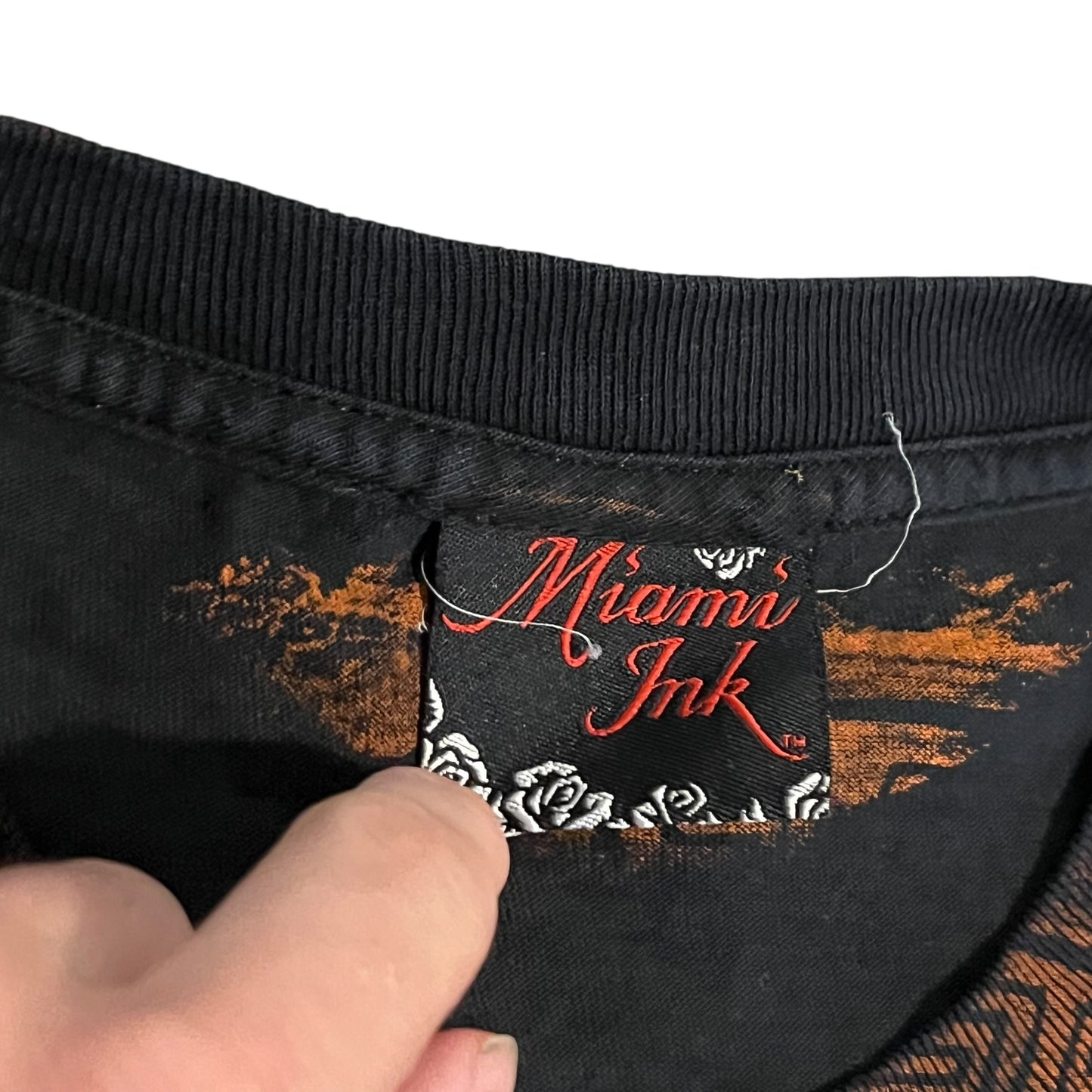 VINTAGE-ish Miami Ink Skeleton Bandito T Shirt (Large)