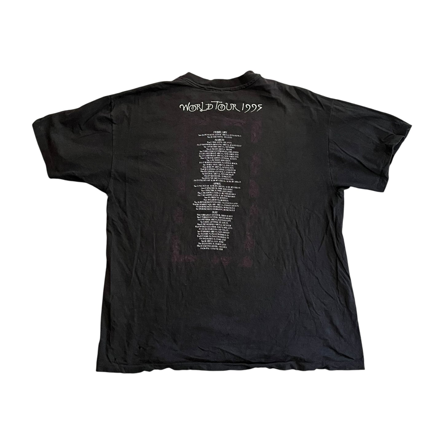 VINTAGE 1995 Robert Plant Jimmy Page No Quarter T Shirt (XL)
