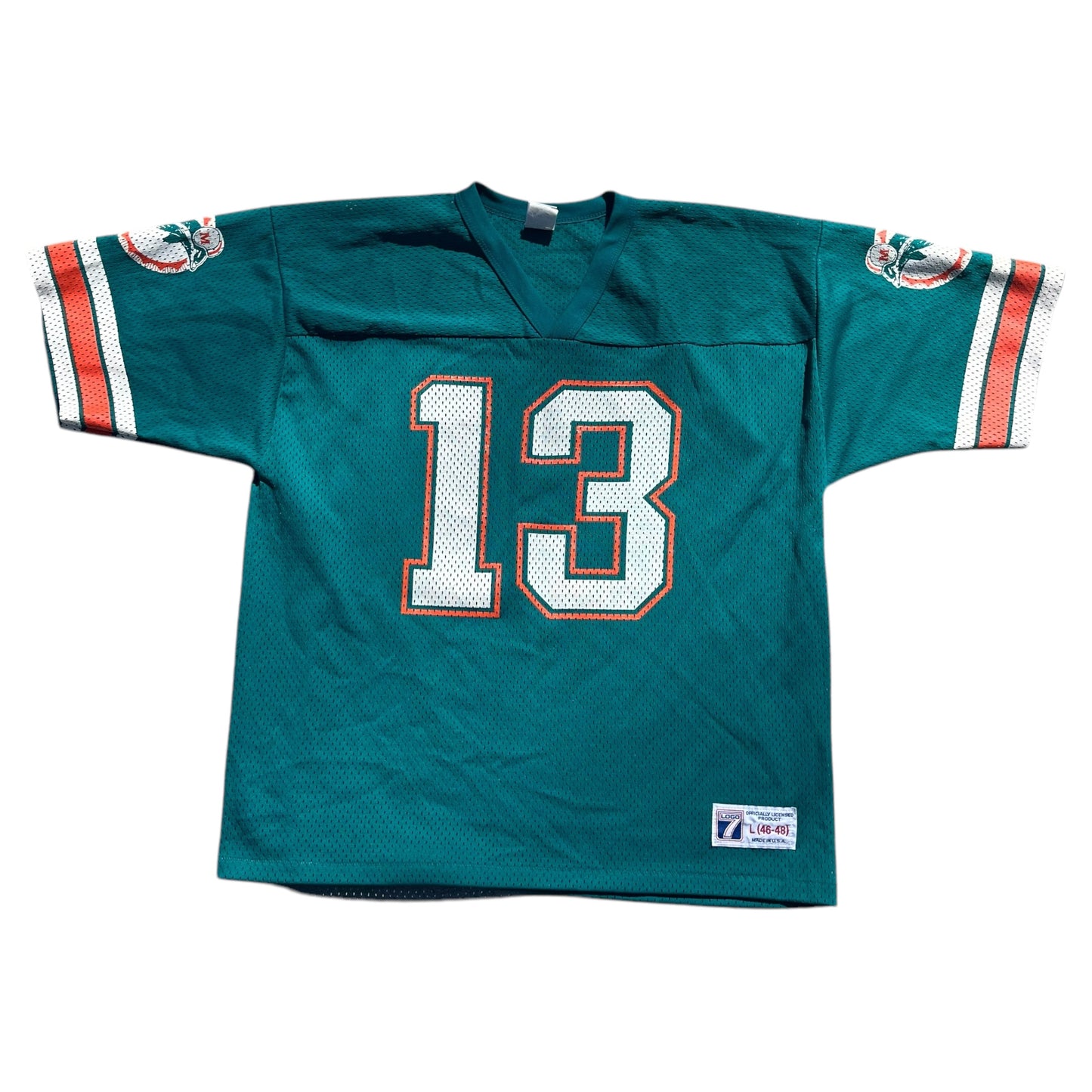 VINTAGE 7 Logo Miami Dolphins Dan Marino Mesh Jersey (Large)