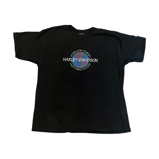 VINTAGE Harley Davidson Embroidered Logo T Shirt (Large)
