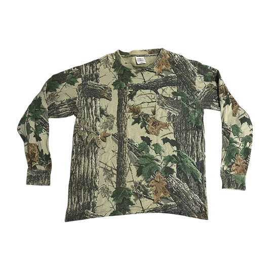 VINTAGE Wrangler Hunting Camo Long Sleeve T Shirt (XL)