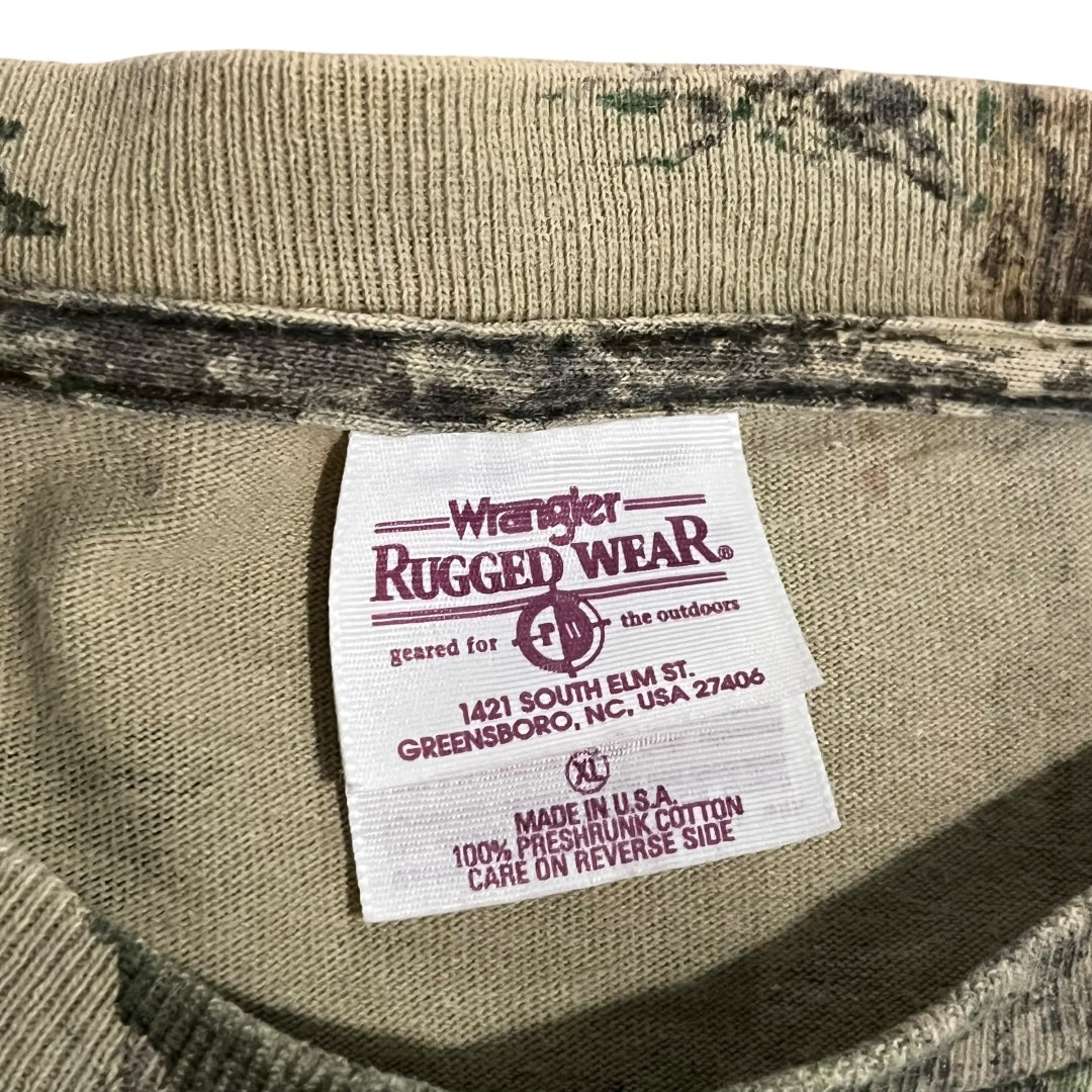 VINTAGE Wrangler Hunting Camo Long Sleeve T Shirt (XL)