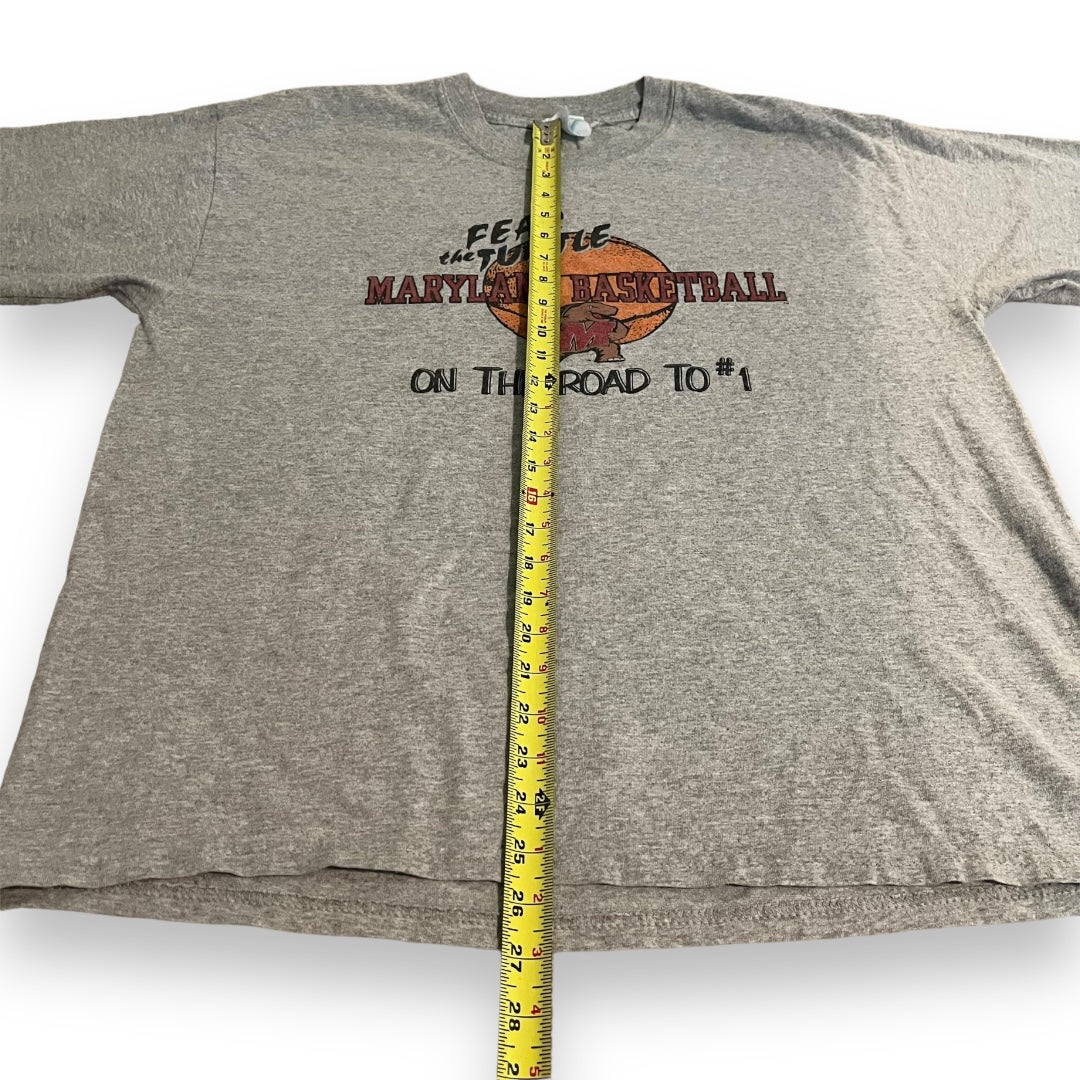 VINTAGE University of Maryland Terrapins Basketball T-Shirt UMD (XL)