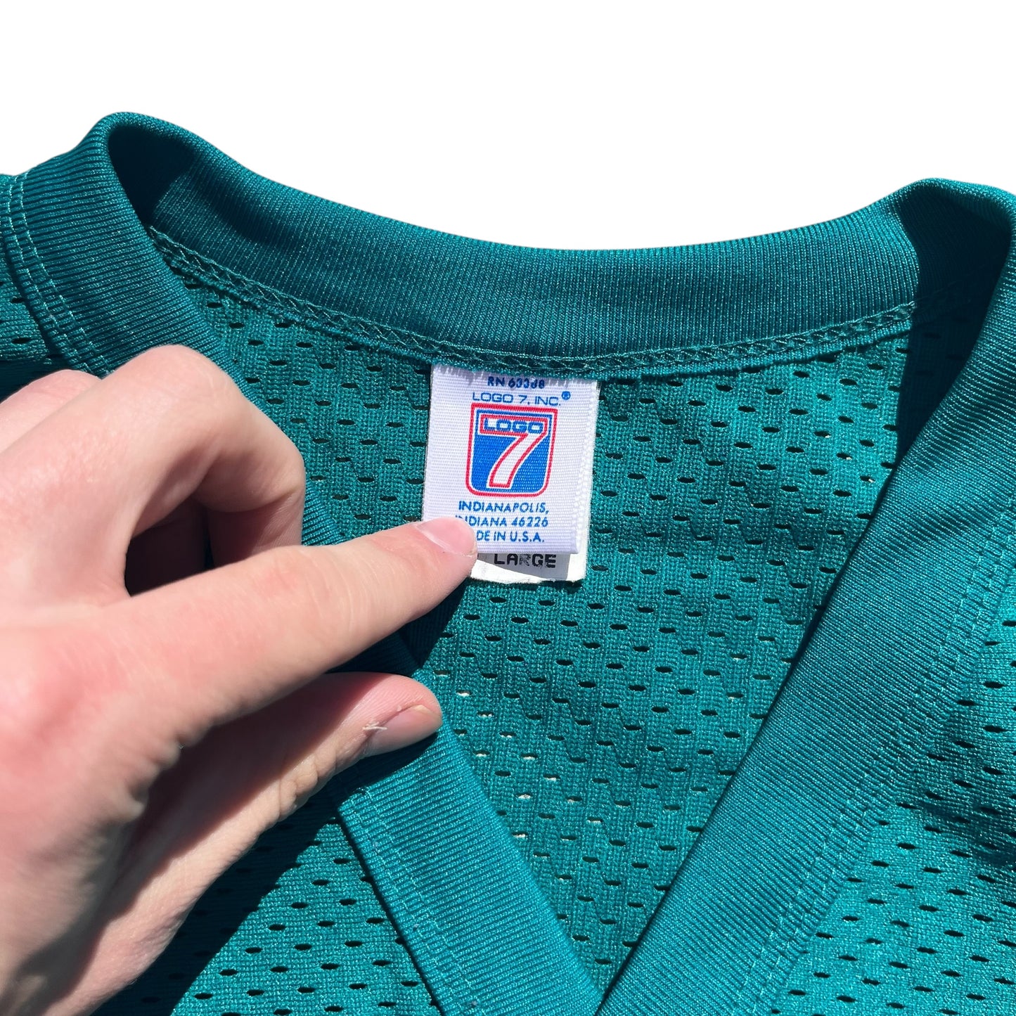 VINTAGE 7 Logo Miami Dolphins Dan Marino Mesh Jersey (Large)