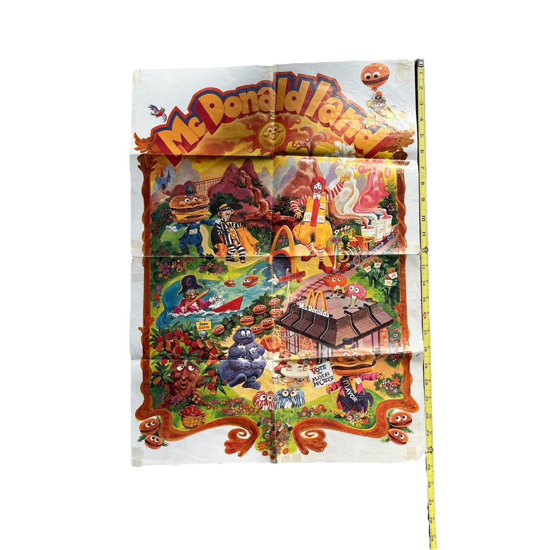 VINTAGE 1970s McDonald's McDonaldLand Poster (17x25)