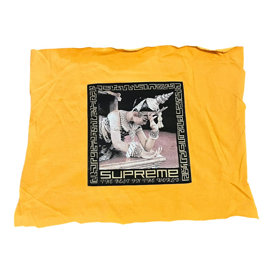 SAMPLE Supreme "Best in the World" Sample Test Print Fabric Swatch - Yellow (FW17)