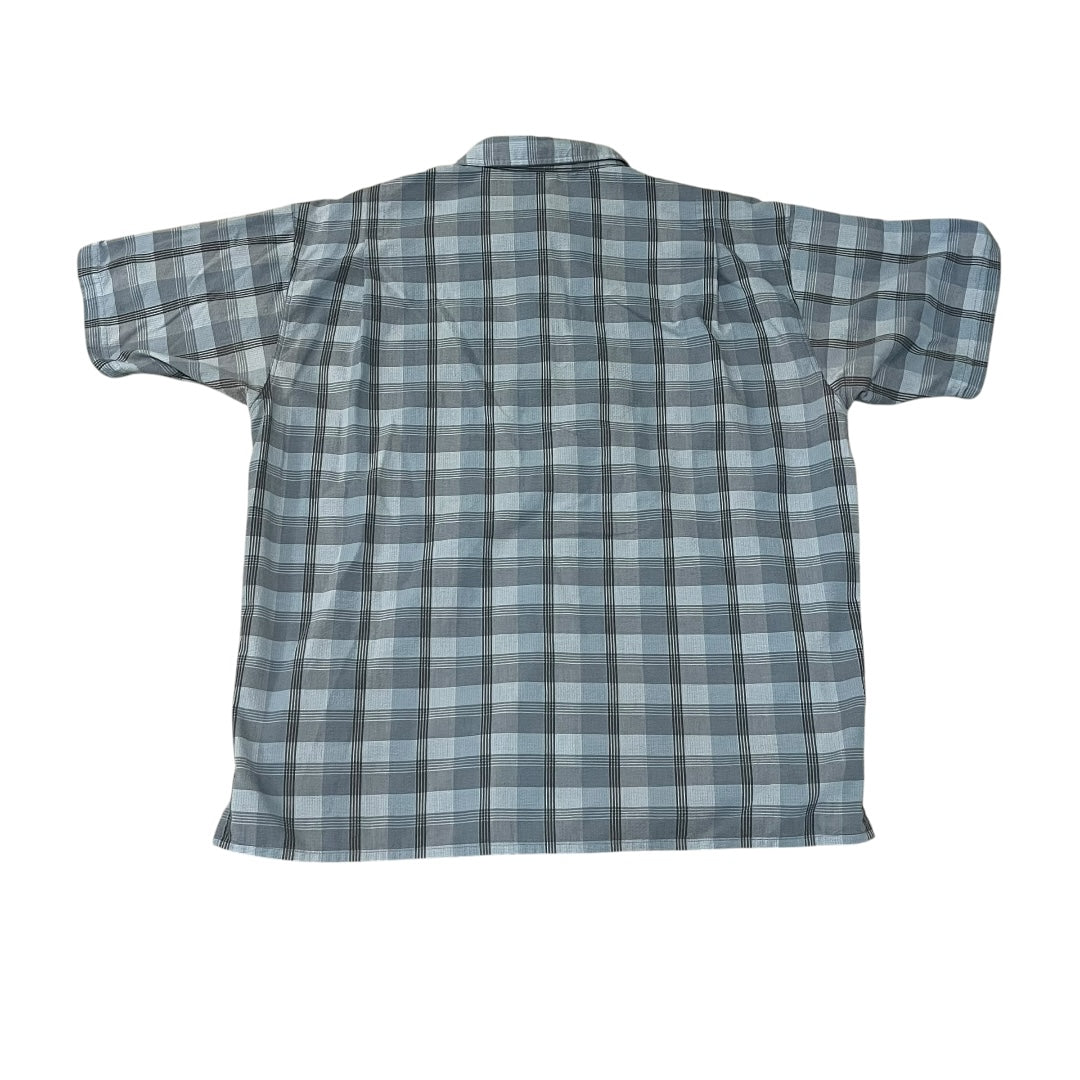 VINTAGE Patagonia Organic Cotton Plaid Button Up Shirt - Blue / Grey (Large)