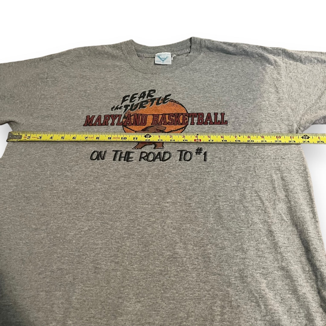 VINTAGE University of Maryland Terrapins Basketball T-Shirt UMD (XL)