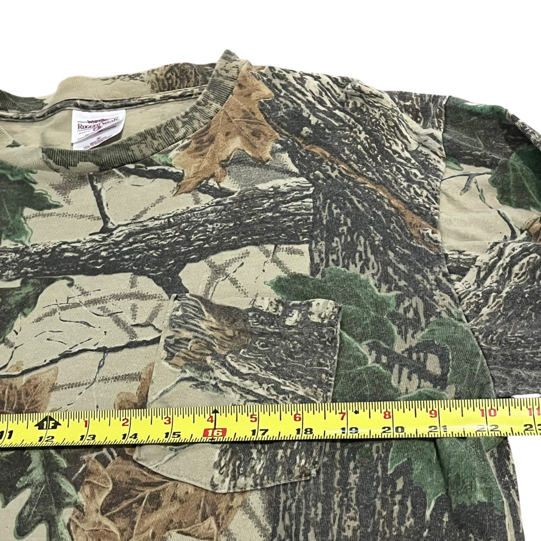 VINTAGE Wrangler Hunting Camo Long Sleeve T Shirt (XL)