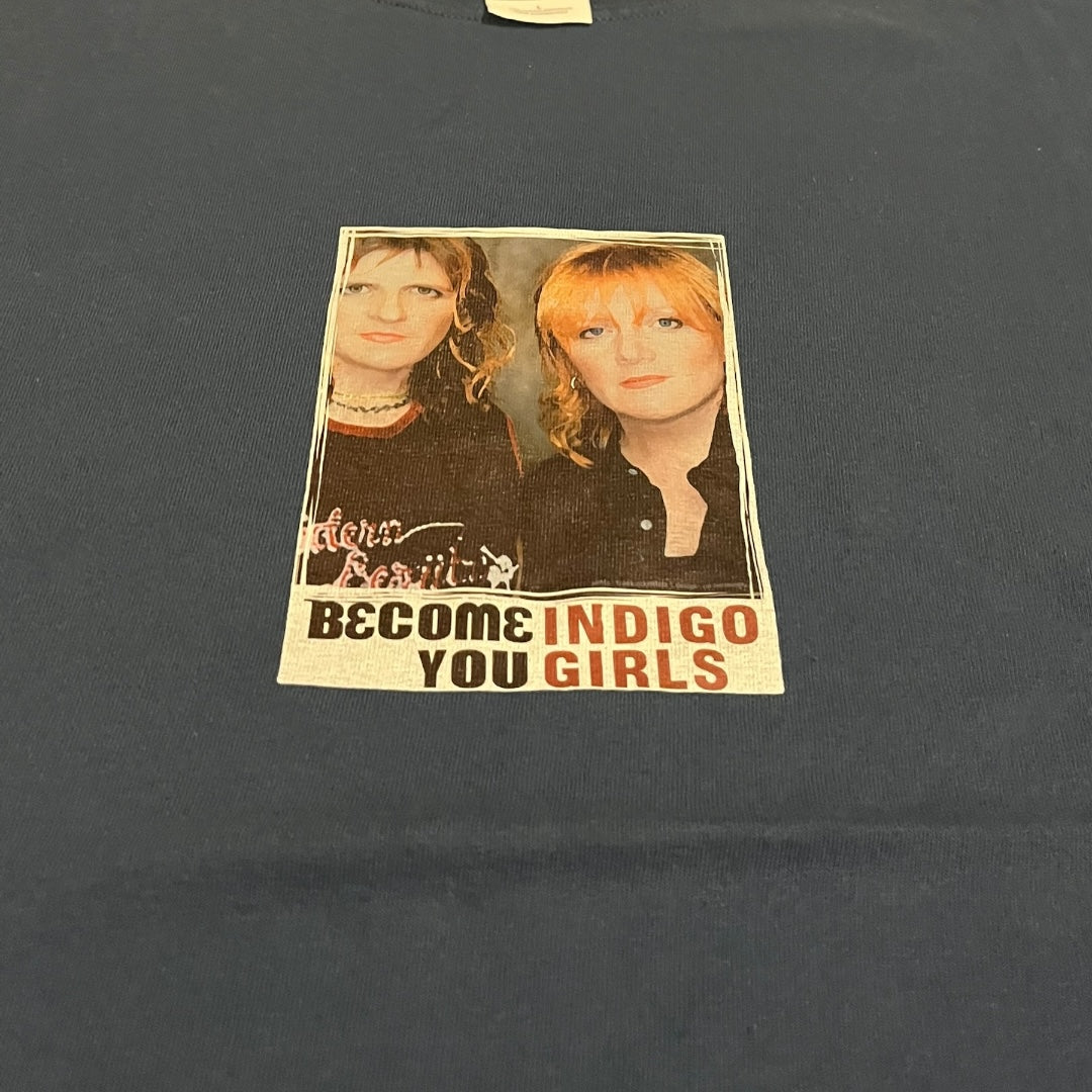 VINTAGE Indigo Girls Become You Fall 2002 Tour T Shirt (Large)
