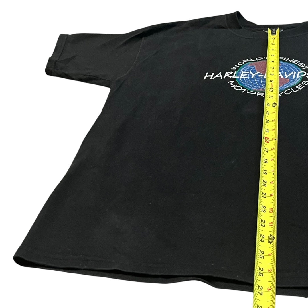 VINTAGE Harley Davidson Embroidered Logo T Shirt (Large)