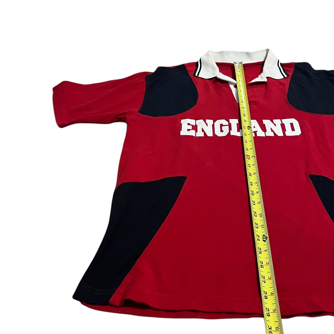 VINTAGE England Union Jack Flag Rugby Shirt (Large)