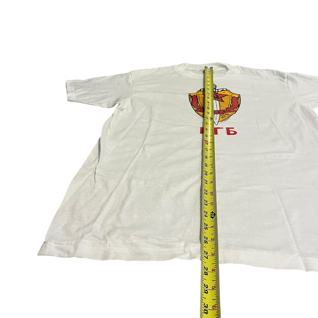 VINTAGE 1970s USSR KGB T Shirt (Large)