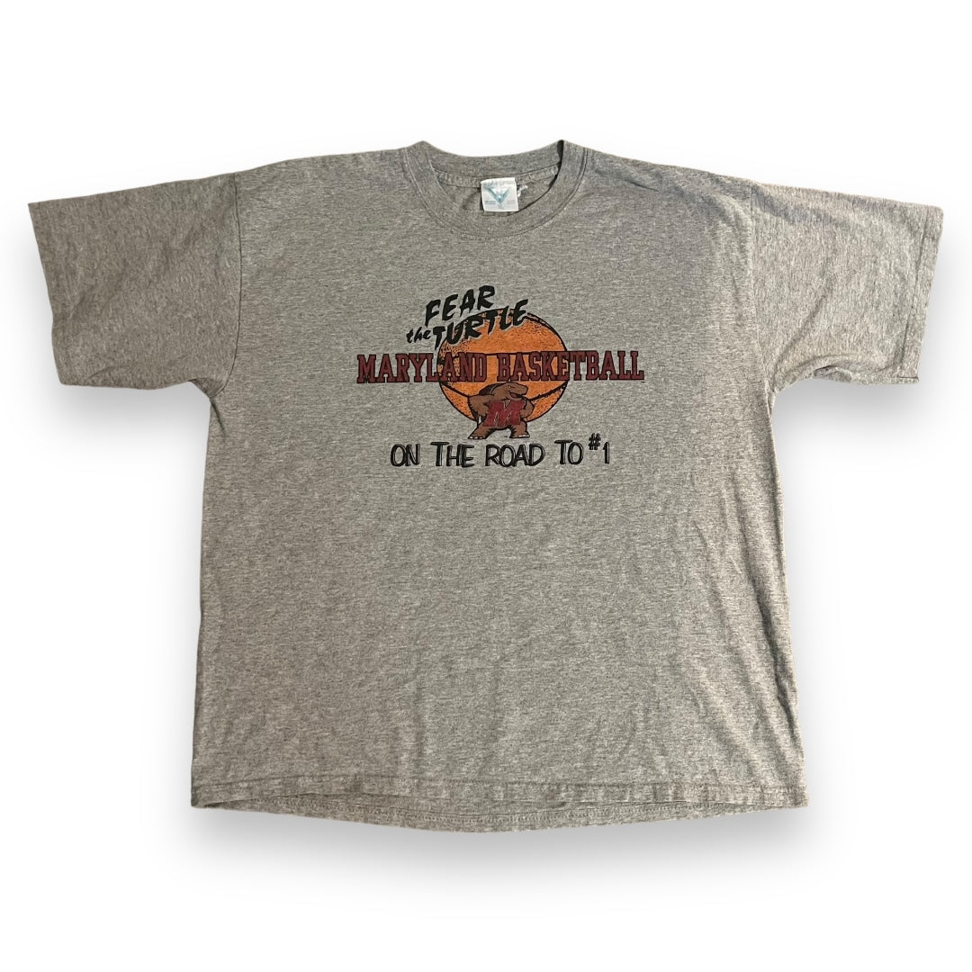 VINTAGE University of Maryland Terrapins Basketball T-Shirt UMD (XL)