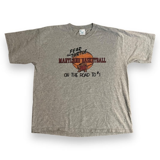 VINTAGE University of Maryland Terrapins Basketball T-Shirt UMD (XL)