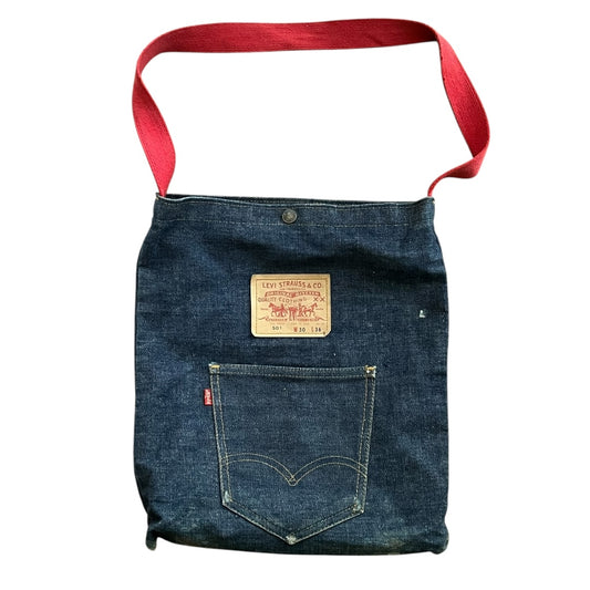 VINTAGE Levi's Big E 501 Denim Shoulder Tote Bag by Now! Designs