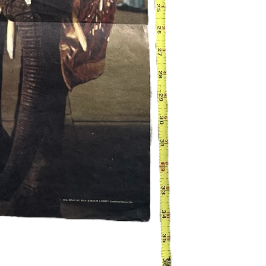 VINTAGE 1970s Ringling Bros Poster (13x34)