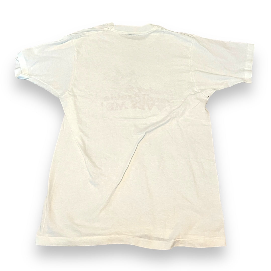 VINTAGE Saudi Arabia Tourist T-Shirt - White (Large)