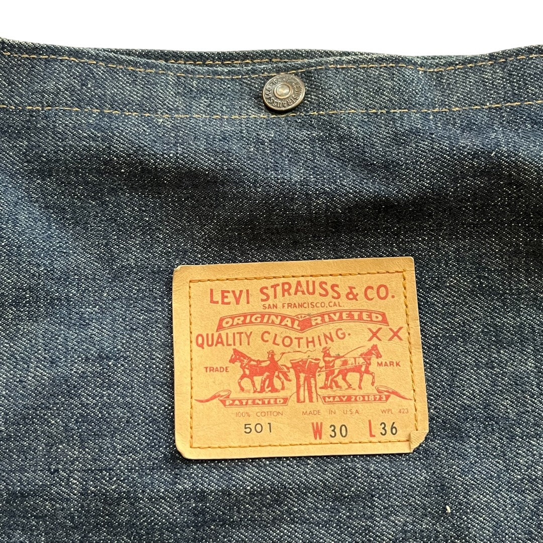 VINTAGE Levi's Big E 501 Denim Shoulder Tote Bag by Now! Designs