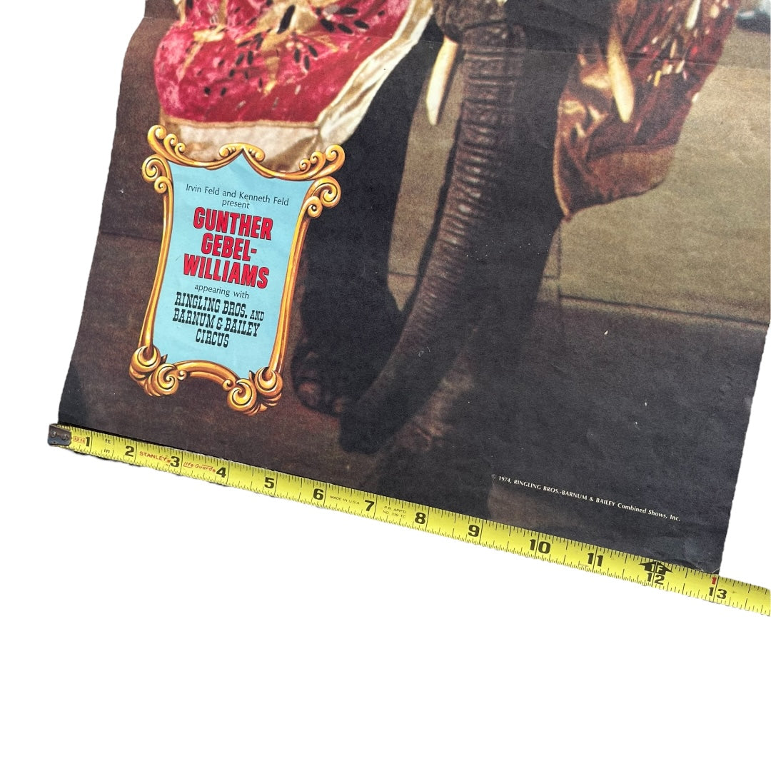 VINTAGE 1970s Ringling Bros Poster (13x34)