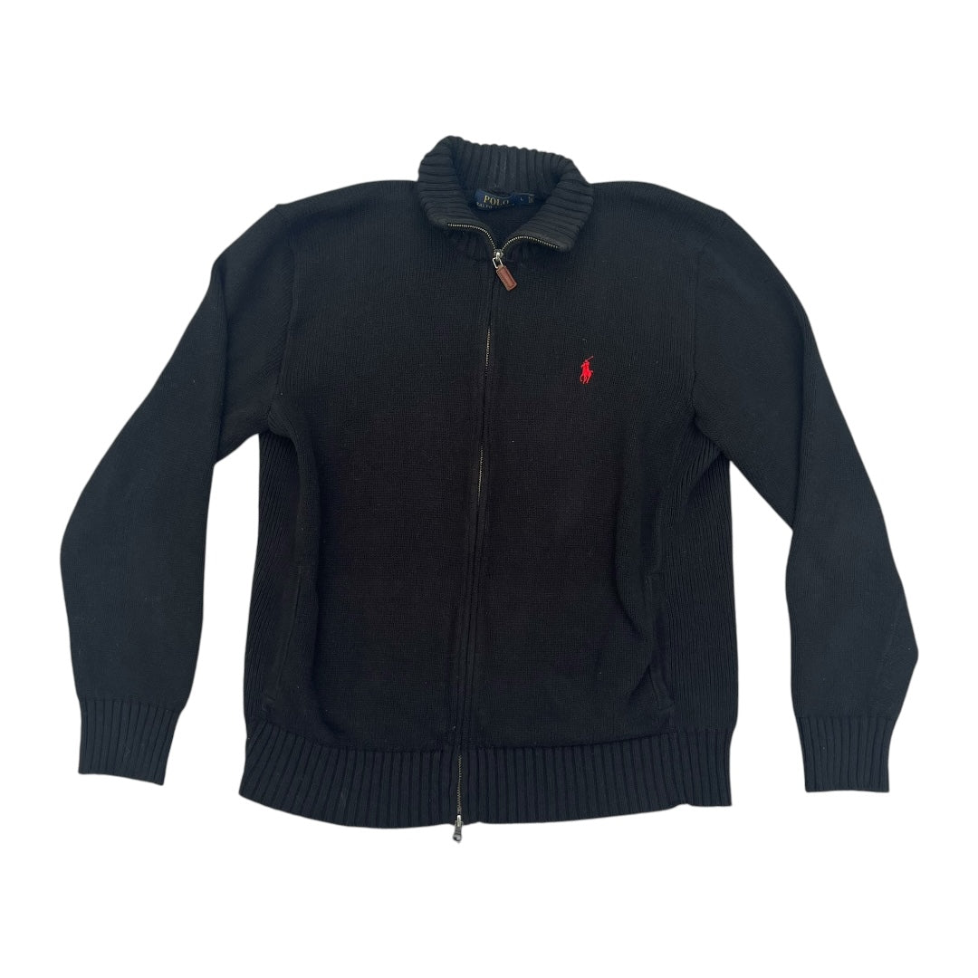 VINTAGE Polo Ralph Lauren Zip Up Knit Sweater (Large)