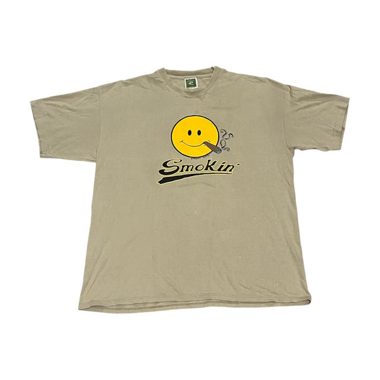 VINTAGE Project E Smokin' Smiley Face T Shirt (XL)