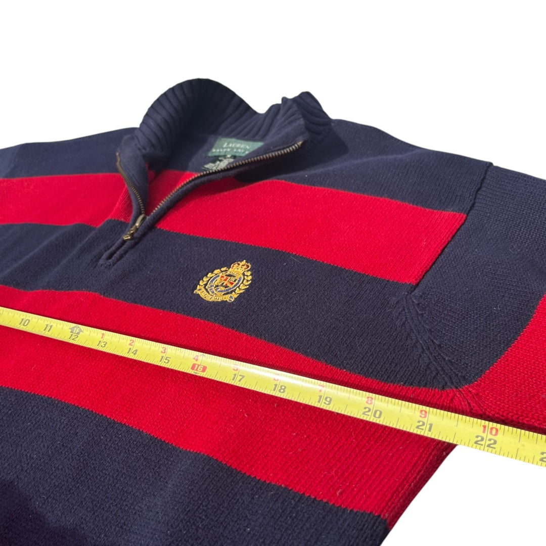 VINTAGE Lauren Ralph Lauren Quarter Zip Knit Sweater (Medium)