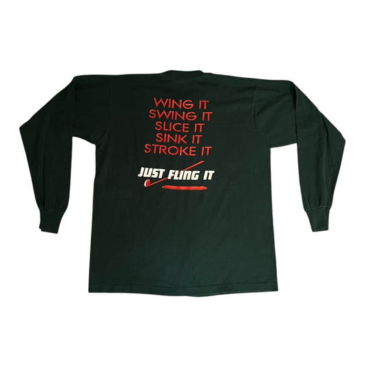 VINTAGE 1993 Alpha Chi Omega Frisbee Fling Longsleeve T Shirt (XL)