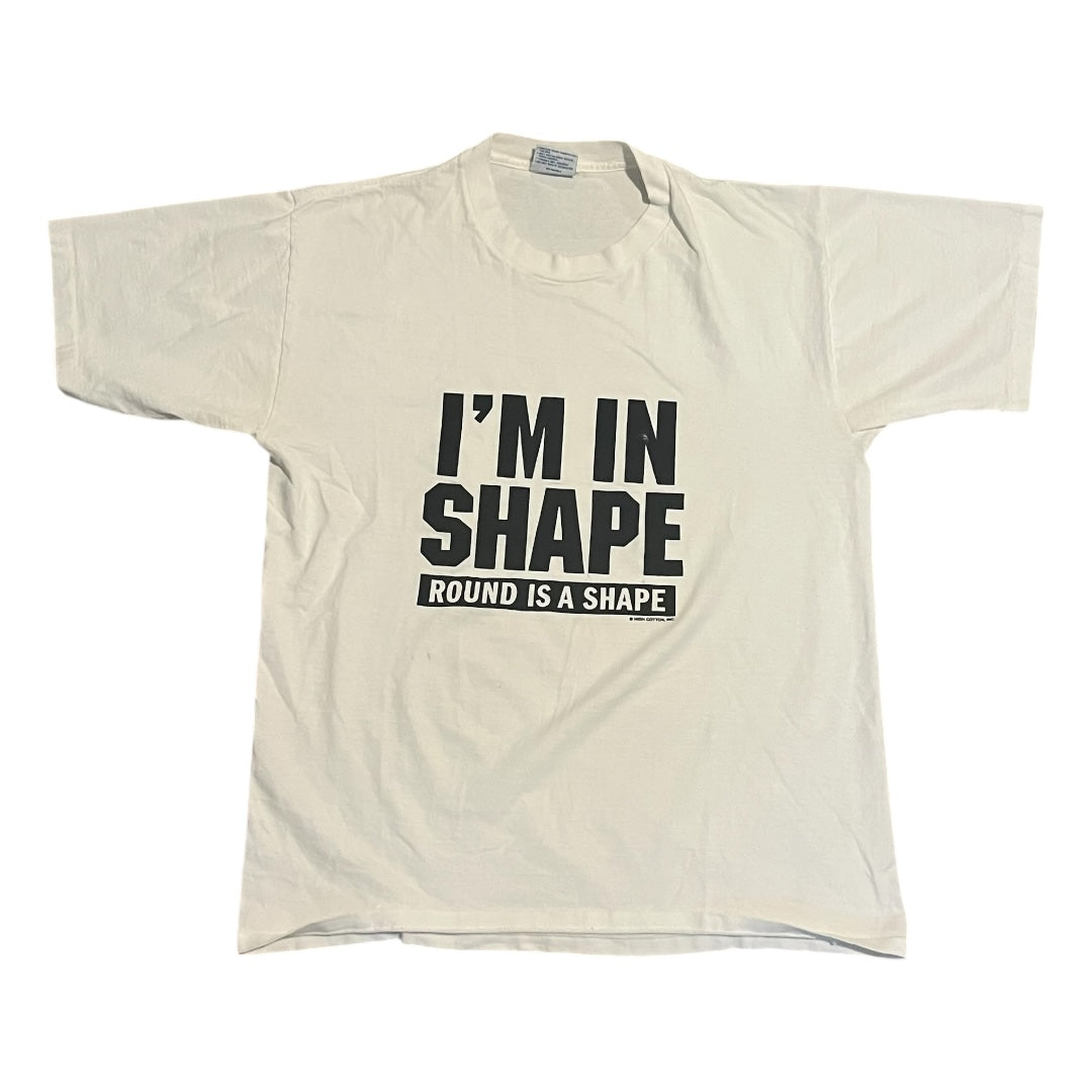 VINTAGE Round Is a Shape T Shirt (XL)