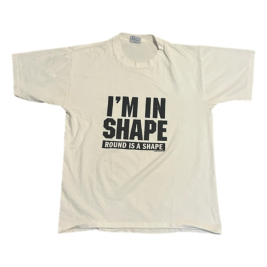 VINTAGE Round Is a Shape T Shirt (XL)