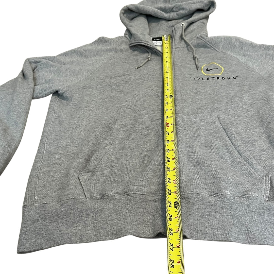 VINTAGE Nike x Livestrong Foundation Zip Up Hooded Sweatshirt (Medium)