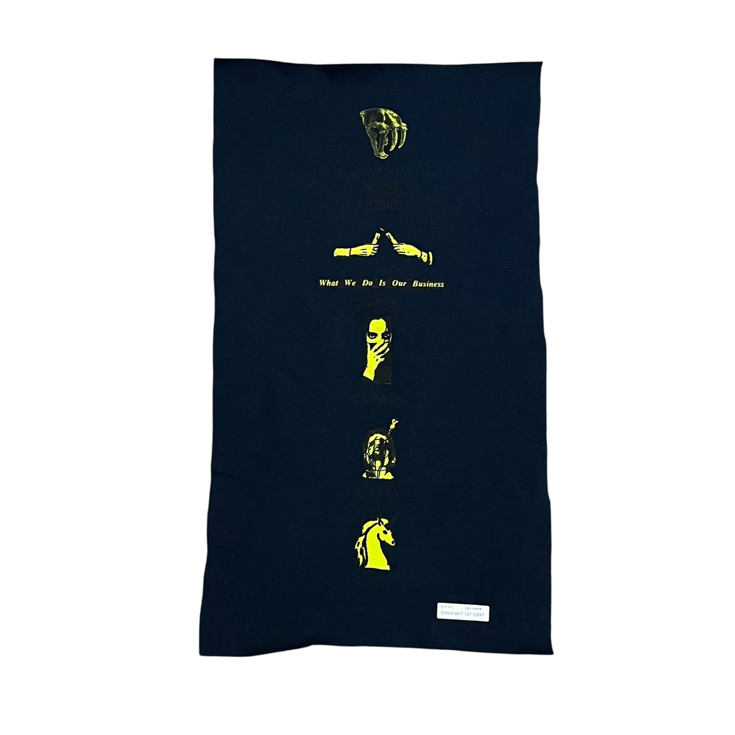 Supreme Menace Test Print Fabric Swatch ( Navy / Right )