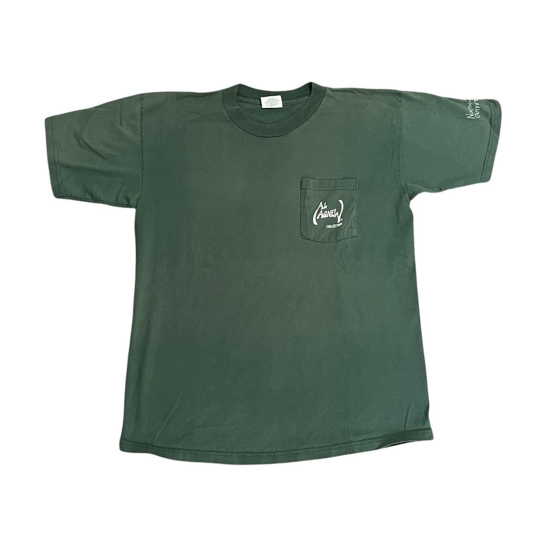 VINTAGE Al Agnew Fishing Pocket T Shirt (Large)
