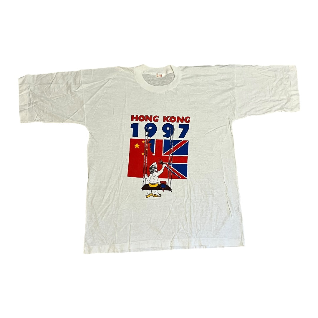 VINTAGE UK Hong Kong 1/2 Sleeve T Shirt (Large)