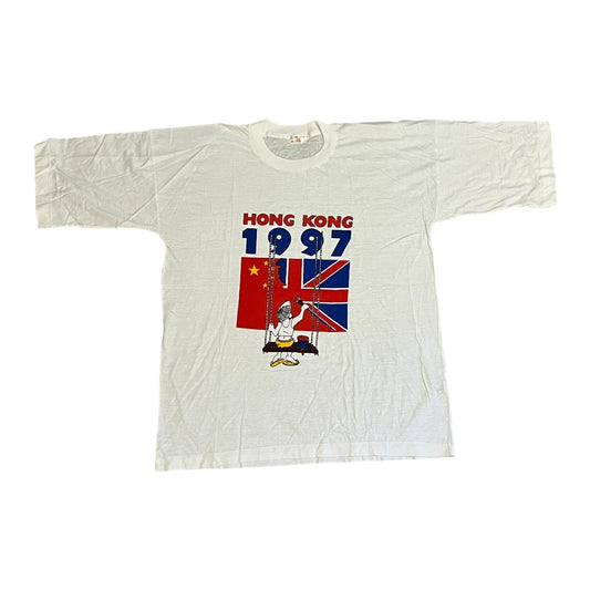 VINTAGE UK Hong Kong 1/2 Sleeve T Shirt (Large)